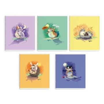 Тетрадь, 48 л. клетка, арт. 59127. 5 ПРОСТЫЕ РАДОСТИ .мягкий переплёт (2 скобы), обложка - конгрев + выборочный ТВИН УФ-лак, мелованный картон 210 г.м², Упаковка Ассорти.