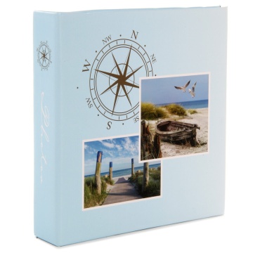 Фотоальбом 200 фото 10*15см Sea trip, бум.карм.с мемо, клеевой пер-т