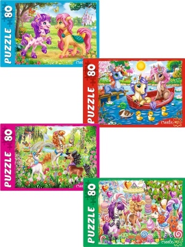 Пазлы   80 элементов  163*225мм. "Пони"