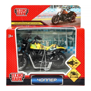 Мотоцикл металл.  9см "Чоппер" ассорти, инерционный механизм