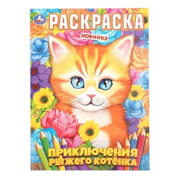 Раскраска "Приключения рыжего котёнка" 14*21см 16 стр