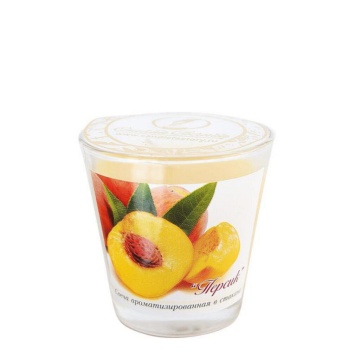 Свеча ароматизированные 6см "Персик" в стекле