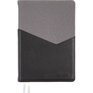 Ежедневник дат. 2026г А5 deVENTE Kollin 336стр.,тв. комбин. обложка,кожзам.,карман, черный