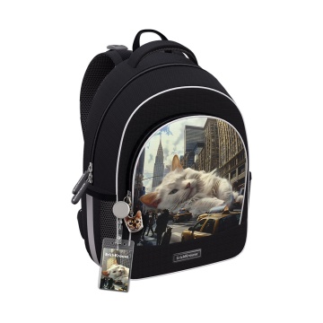 Ученический рюкзак с грудной перемычкой ErichKrause ErgoLine 15L Big City Cats