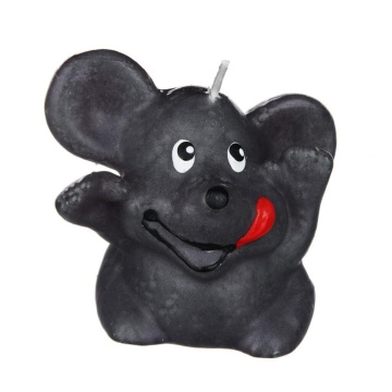 Свеча парафиновая фигурная "Веселый мышонок", 5*5см