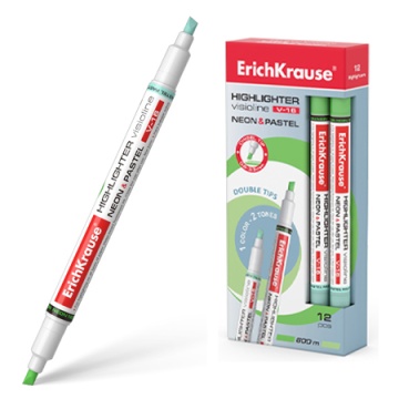 Маркер текстовыделитель Visioline V-16 Neon+Pastel, цвет чернил зеленый (в коробке по 12 шт.)