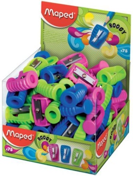 Точилка пласт. 1 отв. BOOGY ассорти