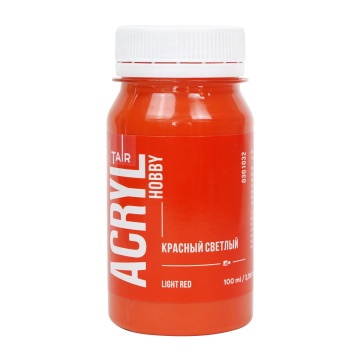 Краска акрил. "Акрил-Хобби" 100 мл, матовая, красный светлый
