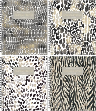 Тетрадь А5  48л кл. гребень Полином "Animal Prints" софт-тач*