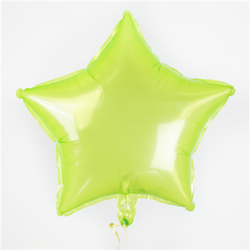 Шар полимер. плёнка 18" Звезда, зеленая