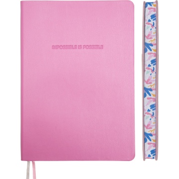 Ежедневник недат. А5 deVENTE Irene 272стр., розовый, мяг. обложка, кожзам, цветной срез