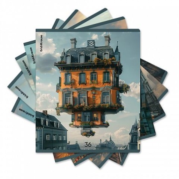 Тетрадь А5 36л кл. Erich Krause "Flying House" MIX-PACK
