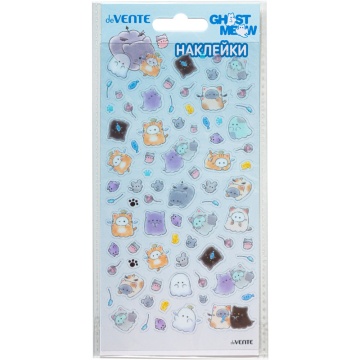 Наклейки декоративные  9*17,4см  "Ghost Meow. Cute Friends"