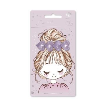 Заколка для волос "Феникс+. Сердечки" 1шт., 6см