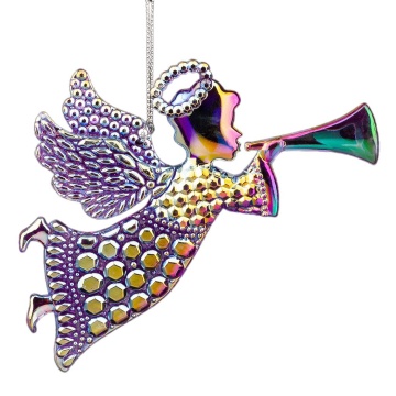 Украшение ErichKrause Decor Ангел с трубой перламутр 12см