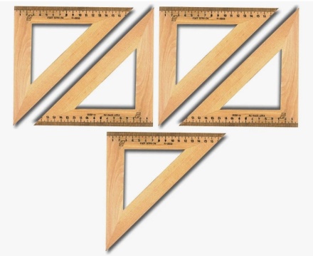 Треугольник деревянный. 45*18 см. УЧД