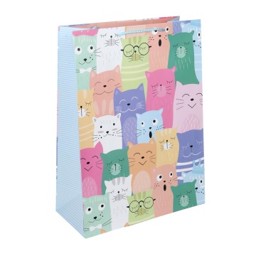 Пакет подар. бумажн. 33*45*15 см 140гр/м2 Коты