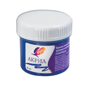 Краски акрил.  глянцевая 40 мл. Голубая