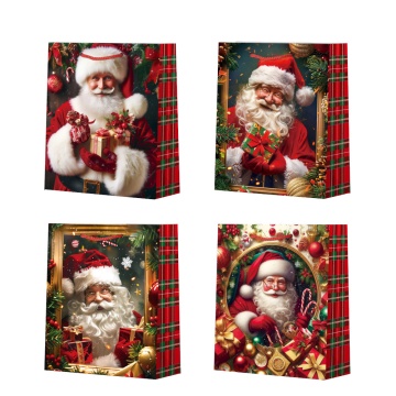 Пакет подар. бум. новогодн. 43*55*15 см 210 гр/м2 "Санта" мик дизайнов