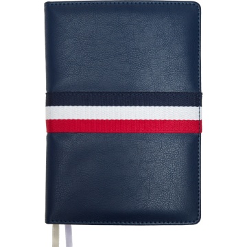 Ежедневник недат. А5 deVENTE Orient 272 стр., синий с дикоративной лентой ,тв.обл.,кожзам, ляссе