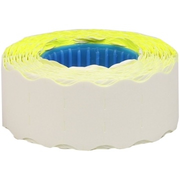 Этикет-лента 26*12 желтая, волна 800 этикеток