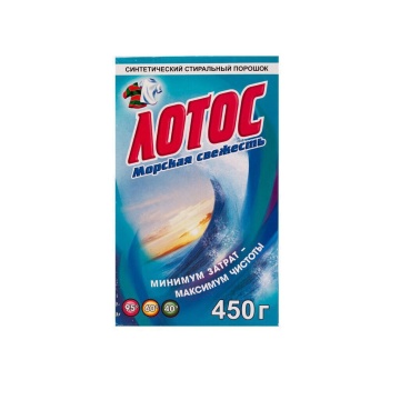 Порошок стиральный ЛОТОС 450 гр Морская свежесть