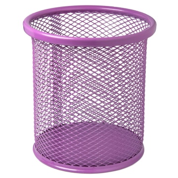 Стакан наст.  "Egoist"  9*8см, метал., круглый, сетка, фиолетовый