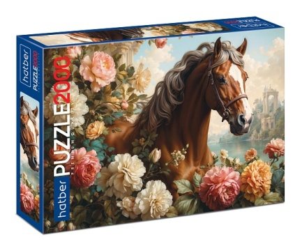 Пазлы 2000 элементов 960*680мм "Лошадь в цветах" Premium