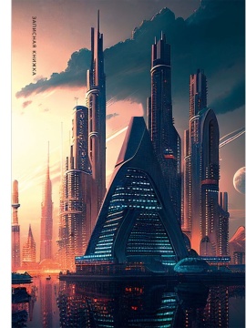 Тетрадь А4 7БЦ 160л кл. сшивка Проф-Пресс "Высотки мегаполиса - 1" глянц.лам.