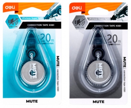 Корректирующая лента Deli Mute 5мм*20м, ассорти