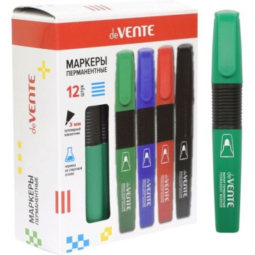 Маркер перманентный 3,0 мм круг. корп.,  зеленый