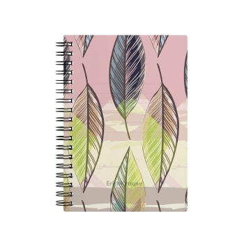 Тетрадь общая с пластиковой обложкой на спирали ErichKrause Flora, А6, 60 листов, клетка