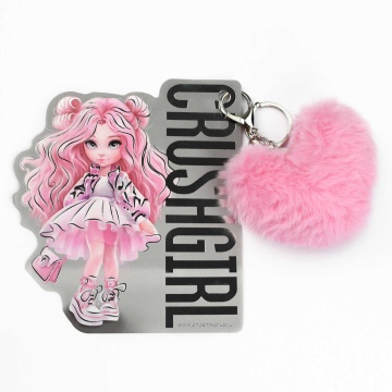 Брелок "Красотка" мех, 9*9см
