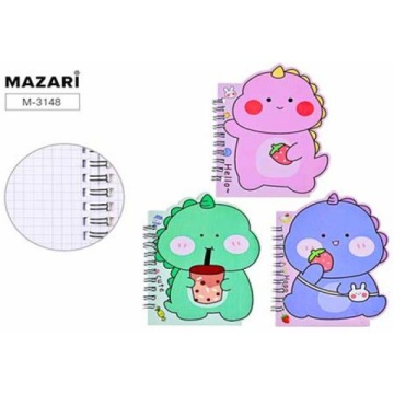 Блокнот в клетку + ручка. Блокнот: 28 л. 9,3*11,5 см. "ДИНО". Спираль. Плотн. 70 г.м2. Ручка: шариковая, 0,7 мм. Синяя. 3 дизайна в ассортменте