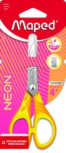 Ножницы детские MAPED NEON PULSE SOFT" 13 cм, симметричные, прорезин.ручки