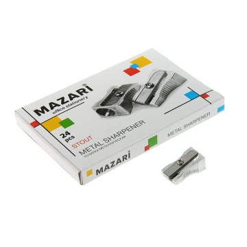 Точилка металлическая. Алюминиевая. Одно отверстие, удобный грипп для пальцев