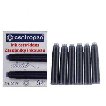 Картридж Centropen для перьевой ручки син., 6шт