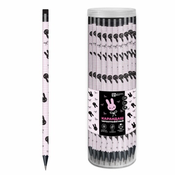 Карандаш ч/гр "Зайки и бантики" с ластиком НВ