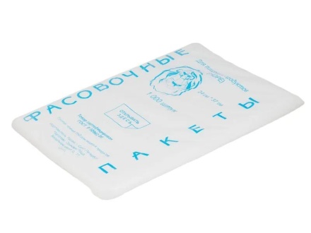 Пакет фасовочный в пластах 1000шт, ПНД 24см/37см/8мк