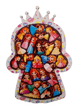 Пазлы в рамке деревянные 27 элемента 28*19см "Принцессы"