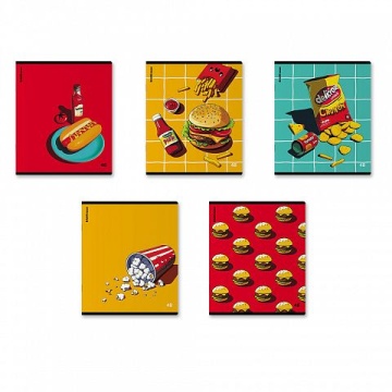 Тетрадь А5 48л кл. Erich Krause "Cheat Meal" , твин-лак, MIX-PACK