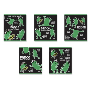 Тетрадь А5 48л кл. Erich Krause  "DJ Frog ", пластик, MIX-PACK