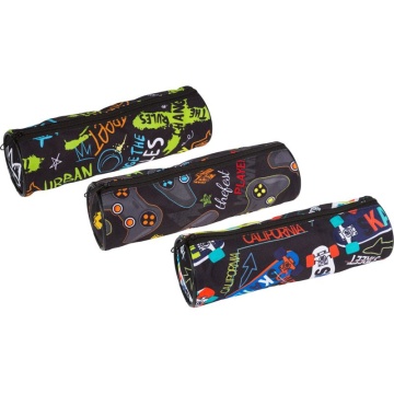 Пенал-косметичка (210*60*60) молния, ткань Urban, круглый на 55 пр.