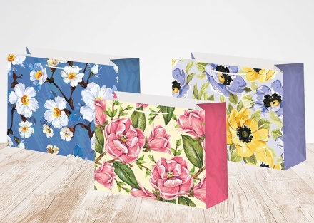 Пакет подар. бумажн. 23*18*10 см, 157гр/м2  Микс женский