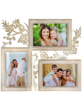 Фоторамка на 3 фото 10*15см  "Памятная дата" бежевая
