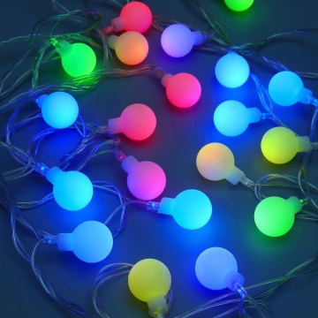 Гирлянда электрическая с насадками 4м 20LED "Шары" 220В, мультицвет