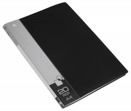 Папка файл А4  20лист 0.60мм черная