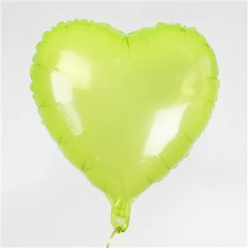Шар полимер. плёнка 18" Сердце, зеленый
