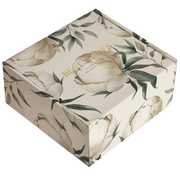 Подарочная коробка 20*20*10 см "Peony. Айвори" требуется сборка