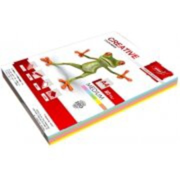 Бумага А4 цветная 250л (5цв. по 50л.) Микс МЕДИУМ, радуга